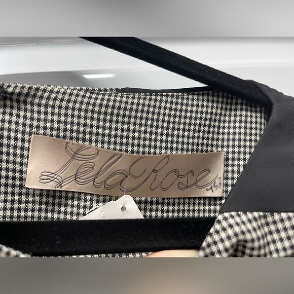 Lela Rose LONG-SLEEVE SIDE-PANEL Plaid Pencil DRESS, NWT - Picture 4 of 4